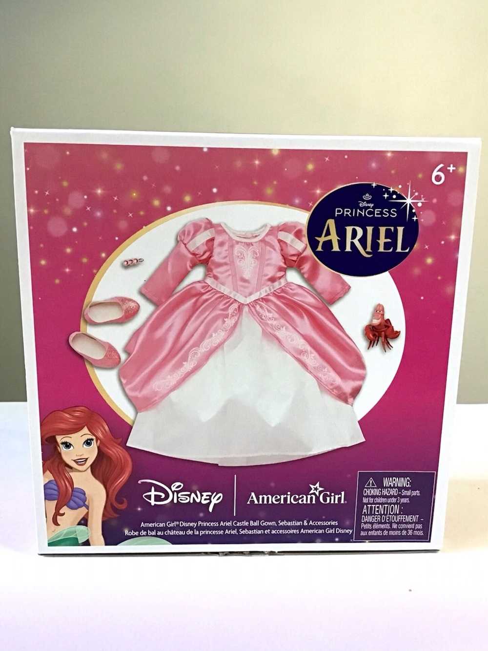 EMPTY BOX ONLY for American Girl Disney Princess Ariel Castle Ball Gown